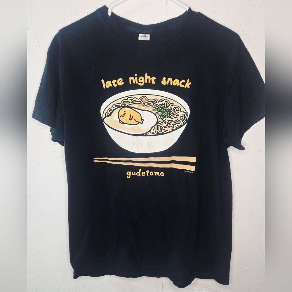 Black Gudetama Graphic T-Shirt